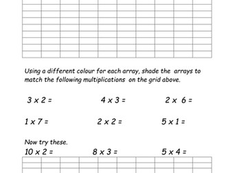 Using arrays to solve multiplication