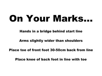 Athletics Teaching Cards