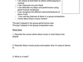 Disco Scheme of Work