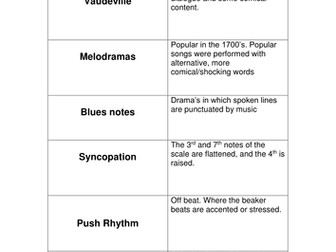 Flashcards and Dominoes for GCSE set works
