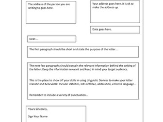 Revision: Leaflets, Letters, Newspaper and Article