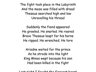 Theseus and Minotaur song