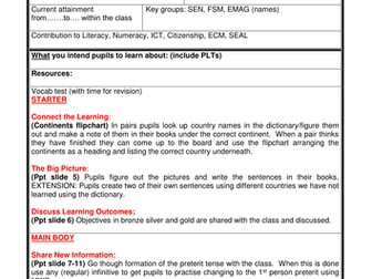 Las vacaciones (past)