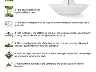 Make your own Origami Boat