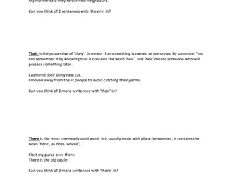 There Their and They're