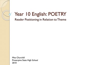 Reader Positioning in Relation to Theme