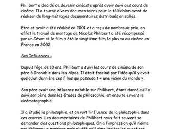 Nicolas Philibert Background Info