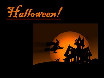 Simple ppt for Halloween writing