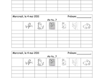 As tu ...? Have you got...?