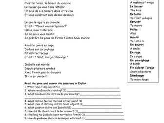 French Halloween Poems