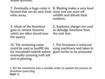 Worksheet AQA CHEM 2011 C1 2.5 limestone issues
