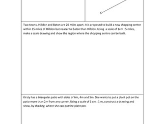 Constructions and Loci - write on worksheet