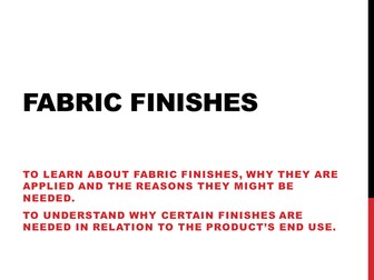 Fabric Finishes