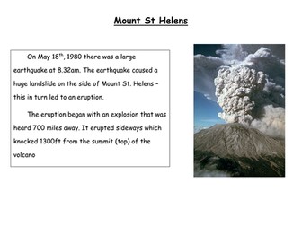 Volcanoes - evidence file - Thinking skills