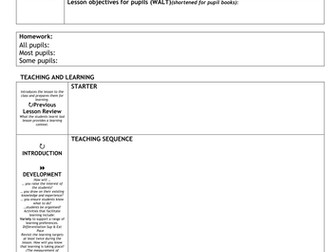 MFL Lesson Plan Template