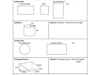 Volume and Surface Area of Prisms