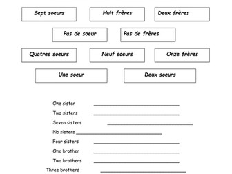 Avoir / freres et soeurs /