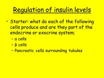 Regulation of insulin