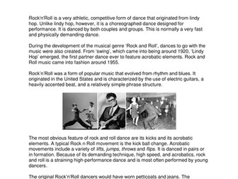 Rock and Roll Worksheet