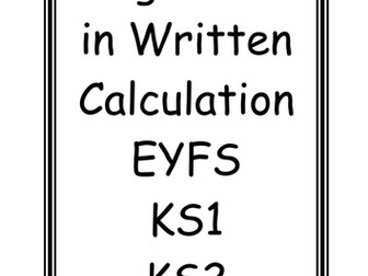 Progression in teaching maths written calculations