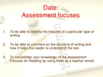 Full Lesson powerpoint Reading AFs