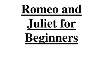 Romeo and Juliet - simple for a Quick Performance