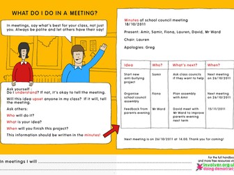 How to take part in a school council meeting (pri)