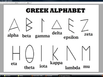 Greek Alphabet