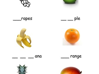 Label fruit - initial sound