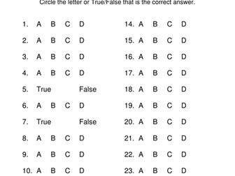 Ancient Egypt quiz - assessing prior knowledge