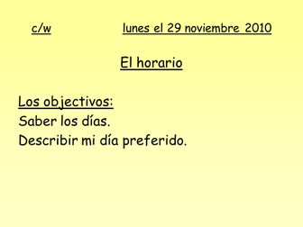 El horario