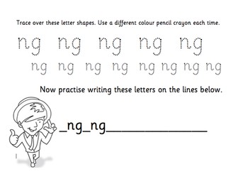 TES Phonics Does Handwriting - ng
