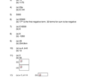 A level Maths: Arithmetic Sequences worksheet