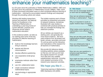 Research - using research evidence in maths