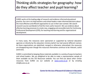 Research - thinking skills strategies