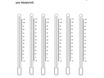 Thermometer Worksheets