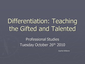 Gifted and Talented PPT
