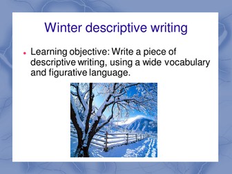 Winter Words - Descriptive writing