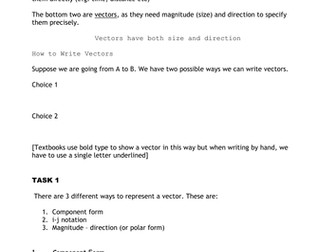 Vectors Definitions 1