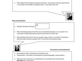 A level Maths: Statistics 1 Revision Notes