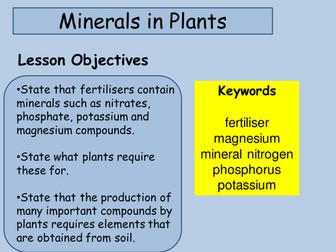 B4d: Minerals in plants