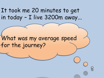 Drawing speed-time graphs