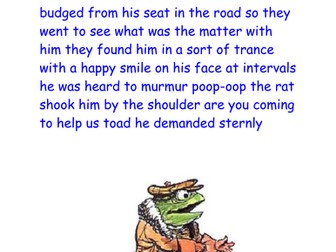 Proofreading activity.