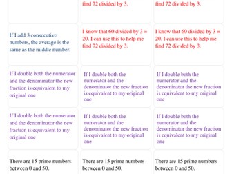reasoning - more proving and disproving statements