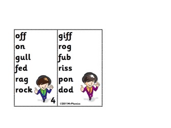 Phase 2 Phonics Screening Flash Card Set