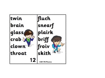 Phase 4 Phonics Screening Flash Card Set