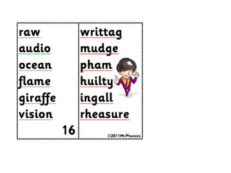 Phase 5 Phonics Screening Flash Card Set