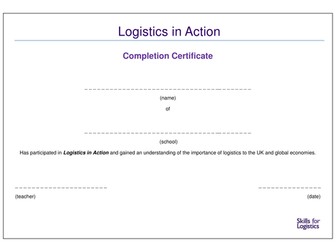 Logistics in Action 1.2 - Completion Certificate