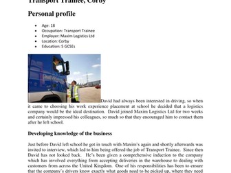 Transport Trainee case study