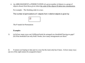 Permutations and Combinations